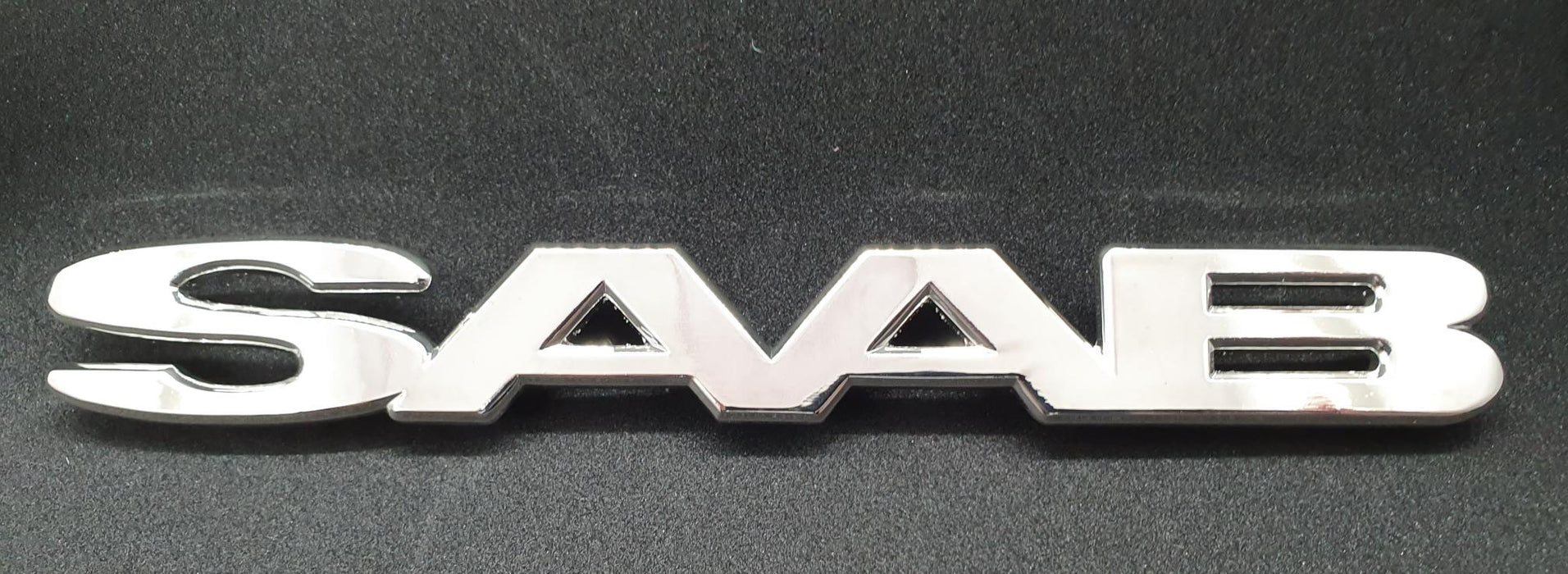 Saab 96/95 wing badge.  Injection alloy  chrome plated